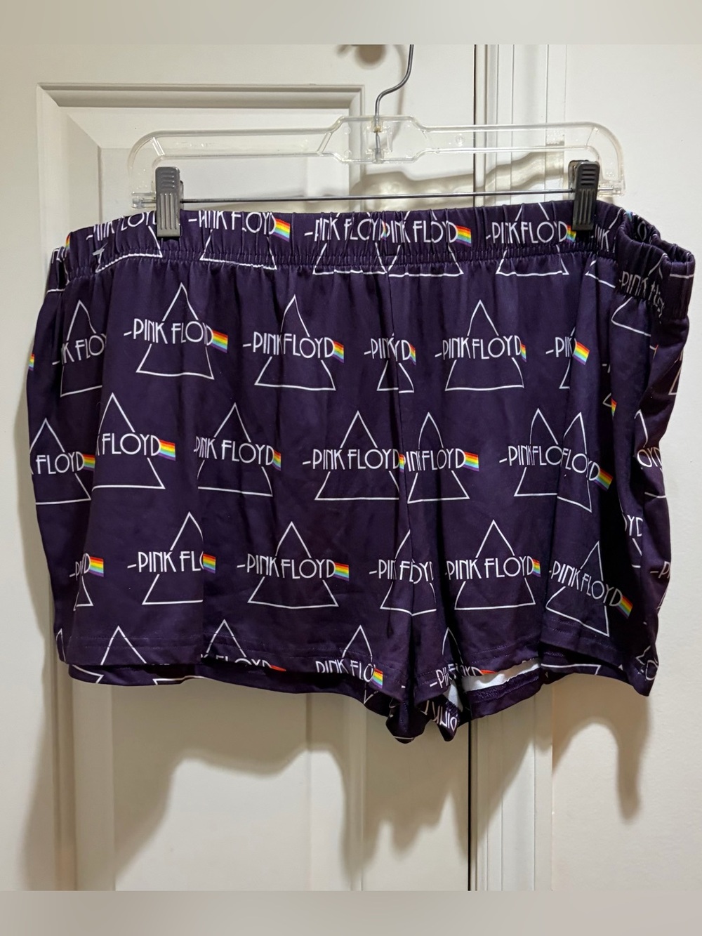 NWOT Pink Floyd Purple Graphic Logo Plus Size Lounge Shorts